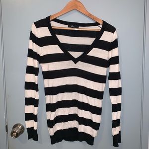 Striped V-Neck Sweater